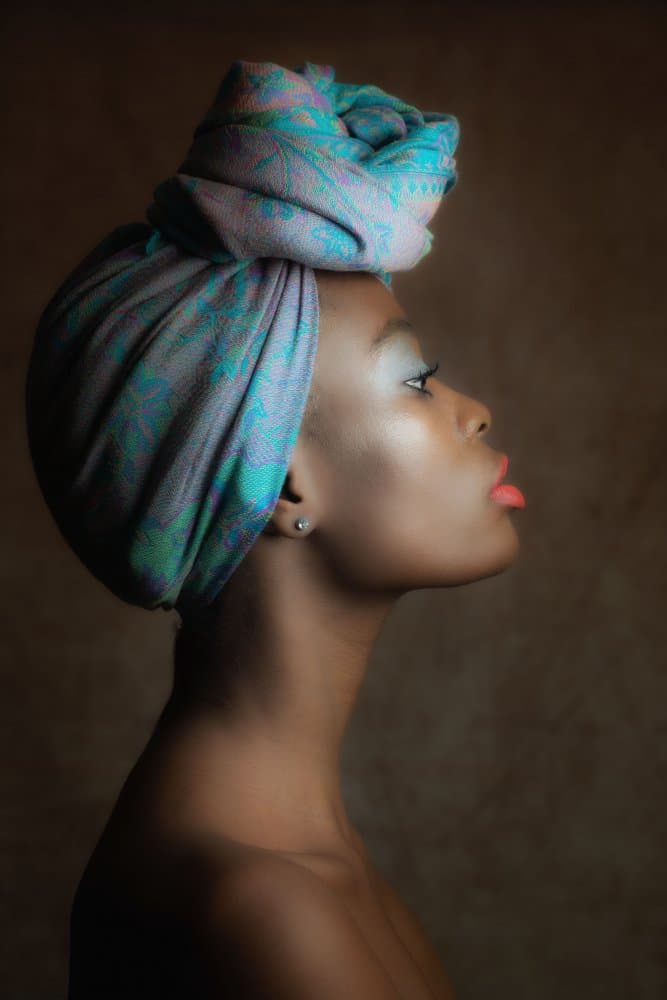 Serene Headwrap Profile by Ruth Franke — canvas wall art