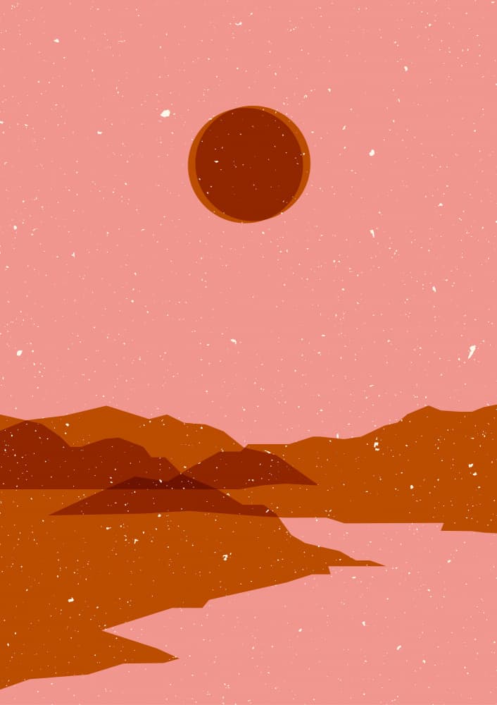 Moon  landscape by NKTN — canvas wall art