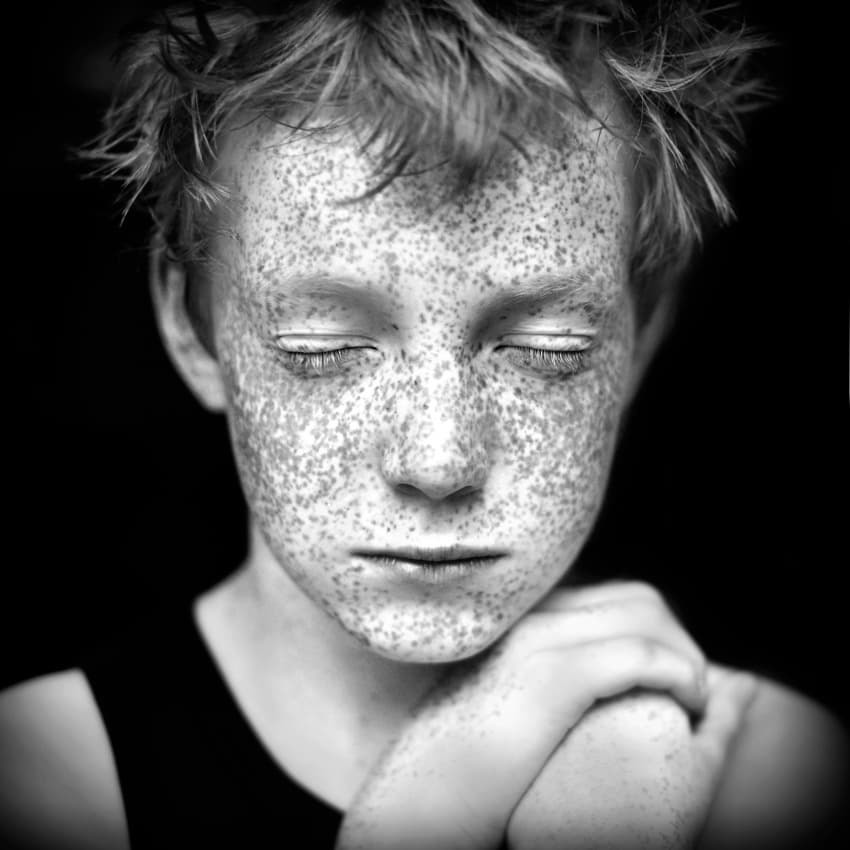 Freckled Child Dreaming by Lars Hur — canvas wall art