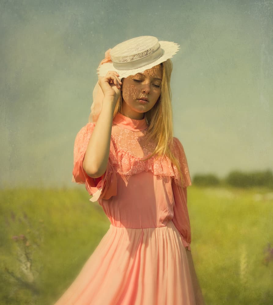Dreamy Girl Pink Dress by Svetlana Melik-Nubarova — canvas wall art