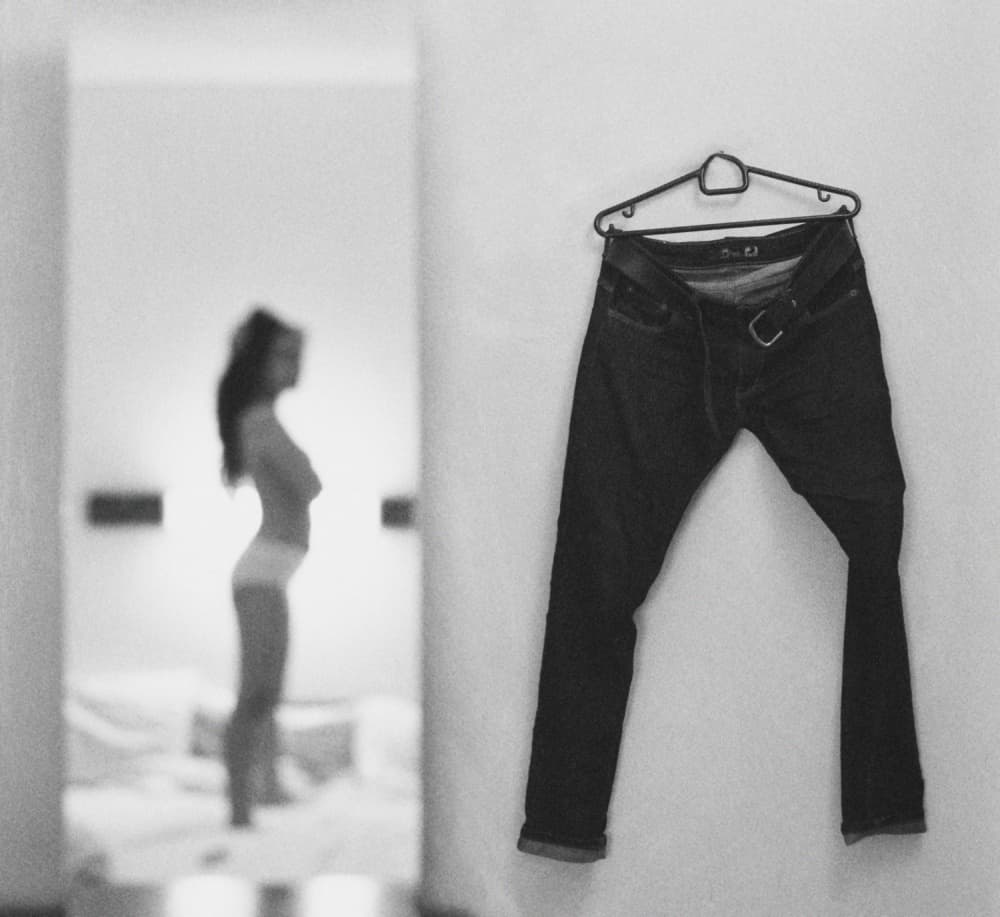 Intimate Bedroom Reflection by Jay Satriani — canvas wall art