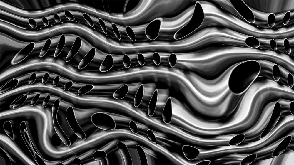 Fluid Metal Abstract by Gerard Valckx — canvas wall art