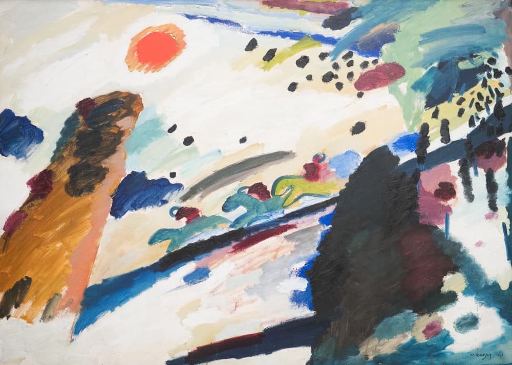 Romantic Landscape by Wassily Kandinsky — canvas wall art