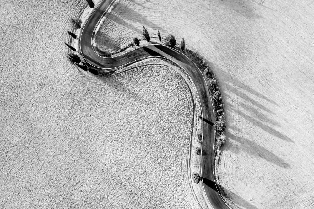 Winding Winter Road by Adam Dauria ☂ — canvas wall art