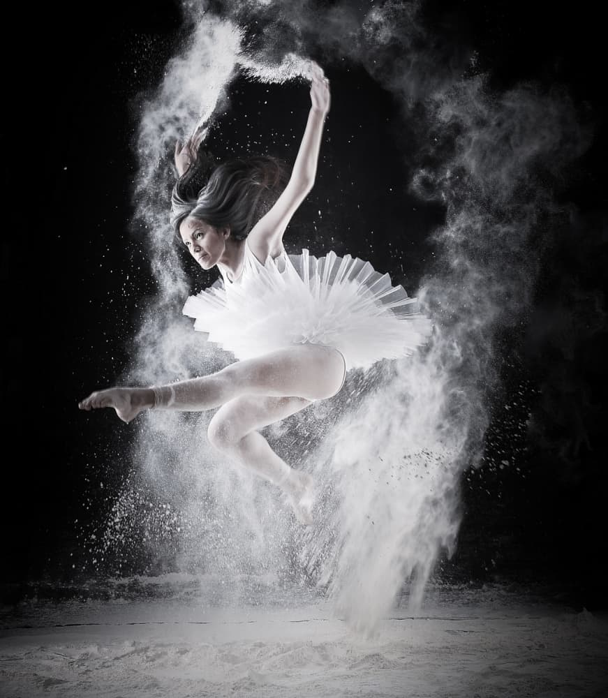 Ballerina Powder Dance by Yudhistira Yogasara — canvas wall art