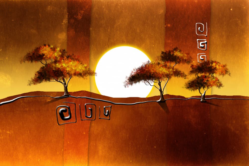 Golden Savanna Sunset by Rafal Kulik — canvas wall art