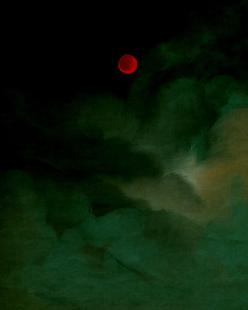 Mysterious Red Moon by Josie George — canvas wall art