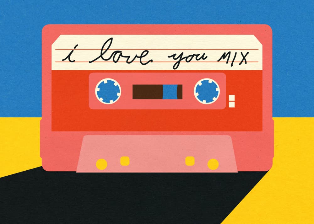 I Love You Mix Tape by Rosi Feist — canvas wall art
