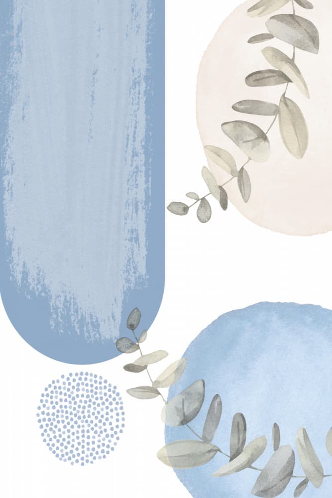 Eucalyptus Abstract Shapes by Sally Ann Moss — canvas wall art