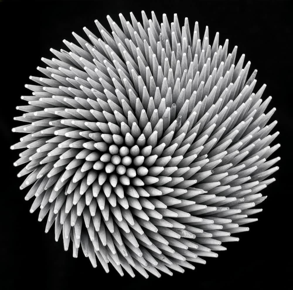 Abstract Toothpick Spiral by Giorgio Toniolo — canvas wall art