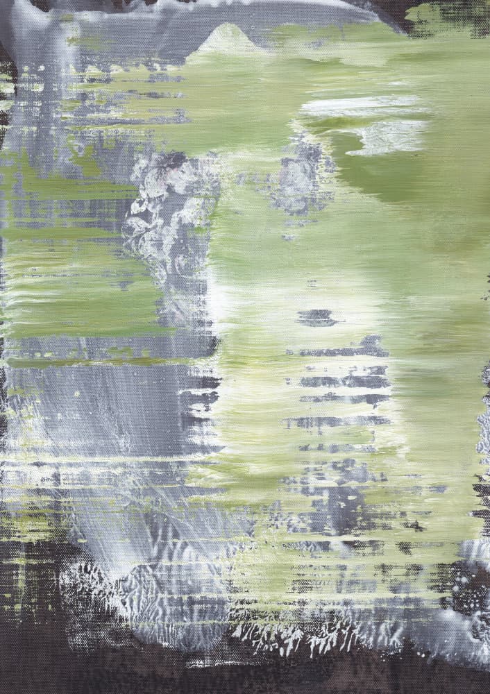 Fluid Green Layers by Maira Ribena — canvas wall art