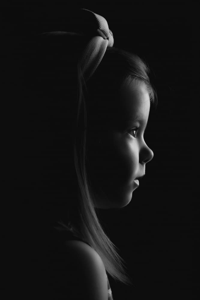 Serene Girl Silhouette by Robert Girmencea — canvas wall art