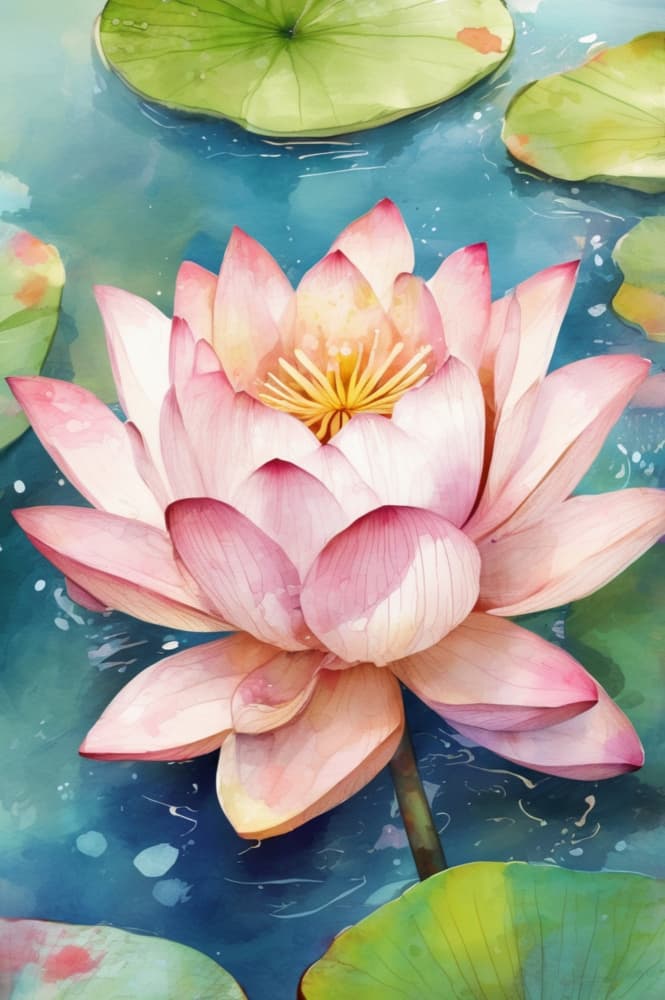 WATER LILY 4 by Anda Bieza — canvas wall art