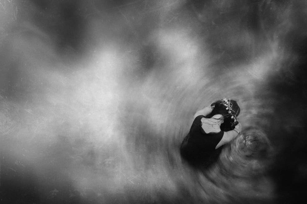 Woman in Ethereal Swirl by Jay Satriani — canvas wall art
