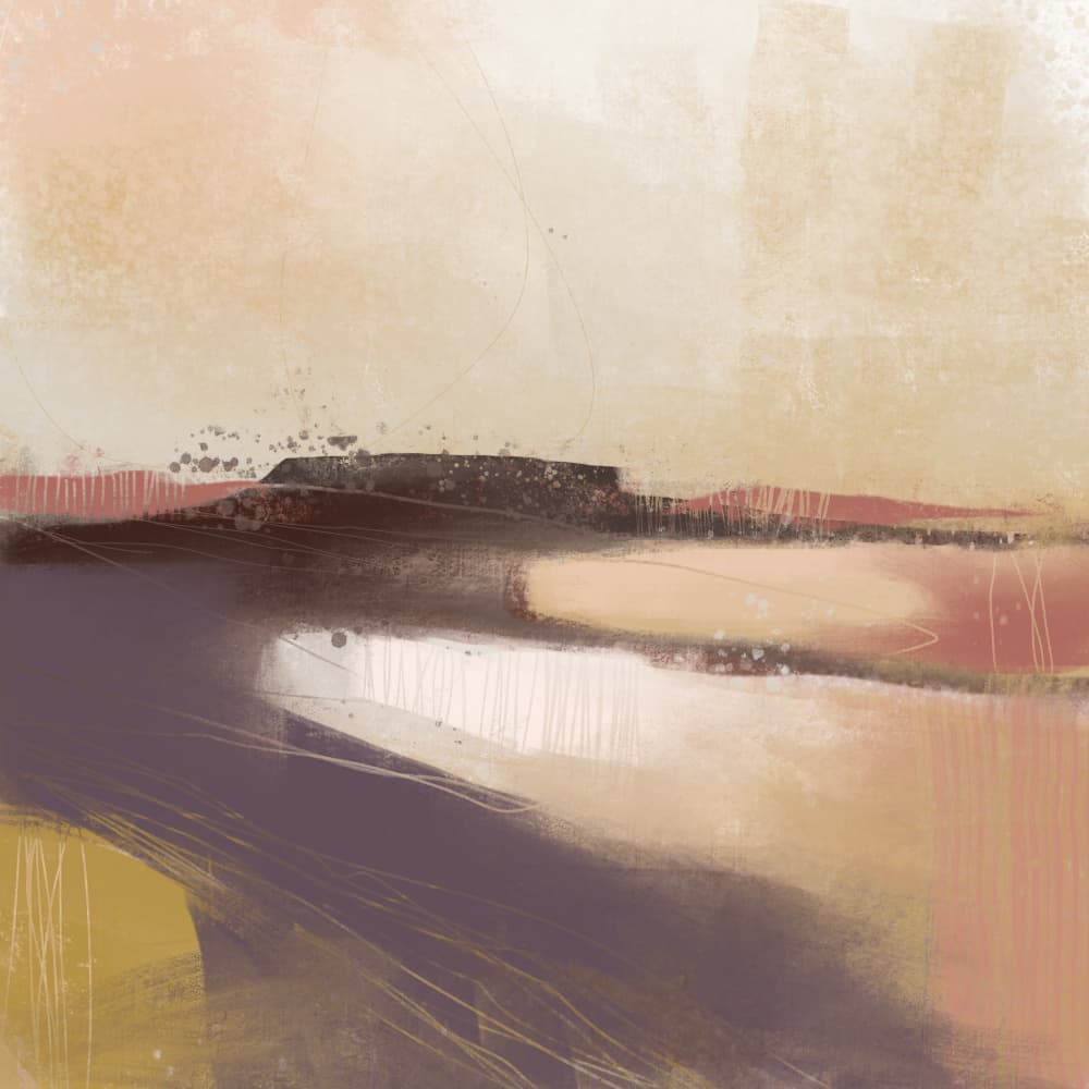 Earthy Abstract Landscape by MANSI SAXENA — canvas wall art