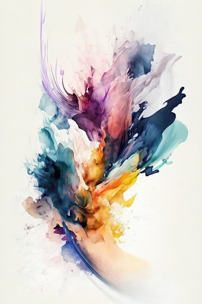 Dynamic Watercolor Swirl by Mauro — canvas wall art
