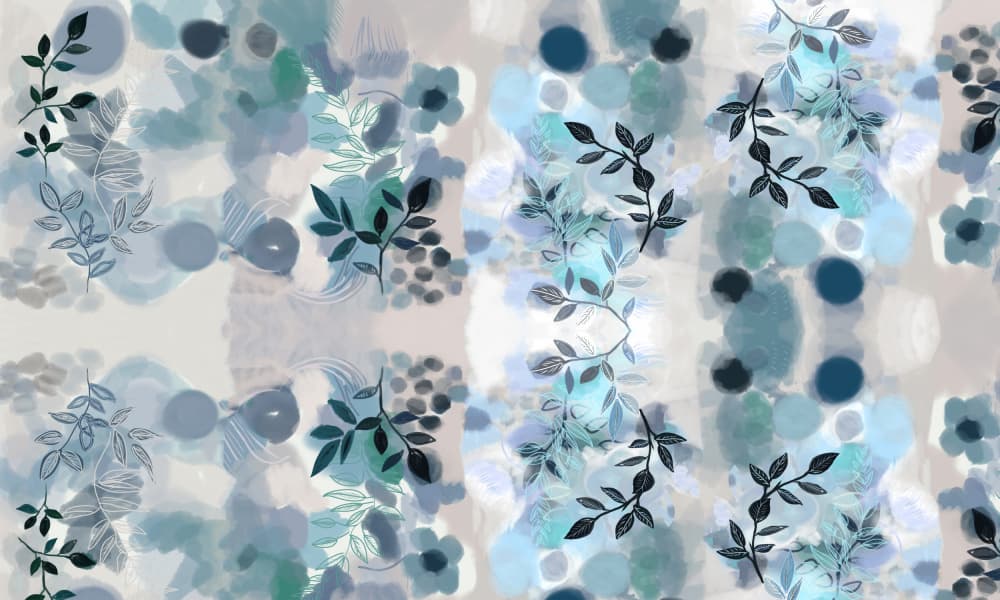 Abstract Watercolor Botanicals by cartissi — canvas wall art