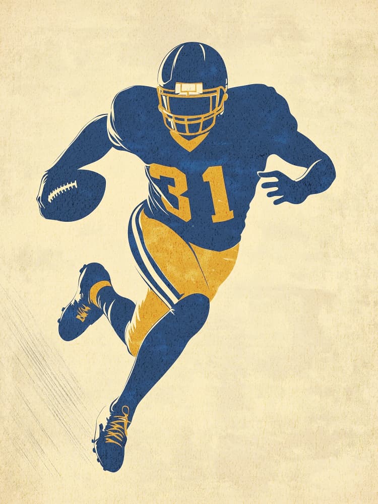 Dynamic Gridiron Runner by Pictufy Studio IV — canvas wall art