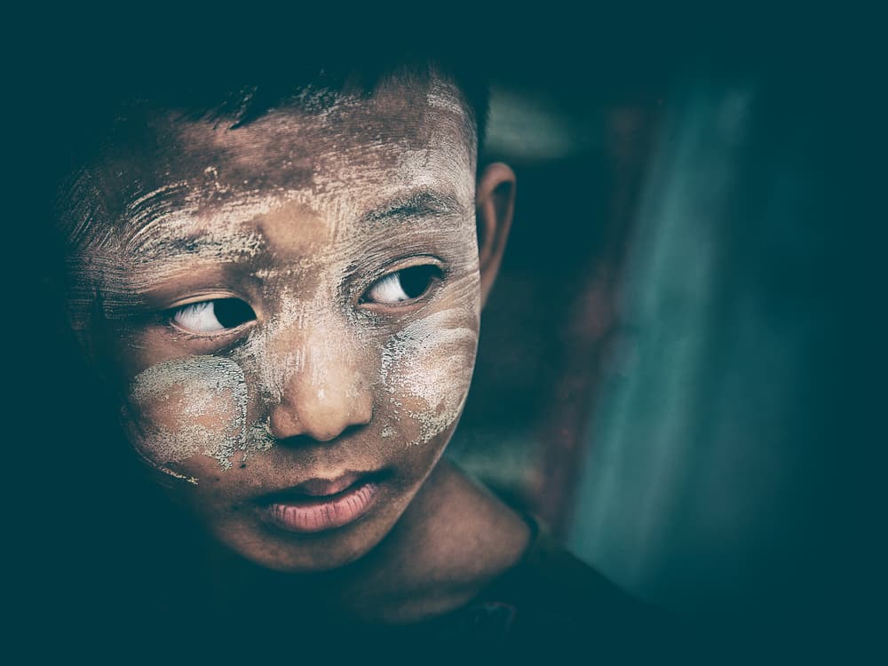 Pensive Burmese Boy by txules — canvas wall art