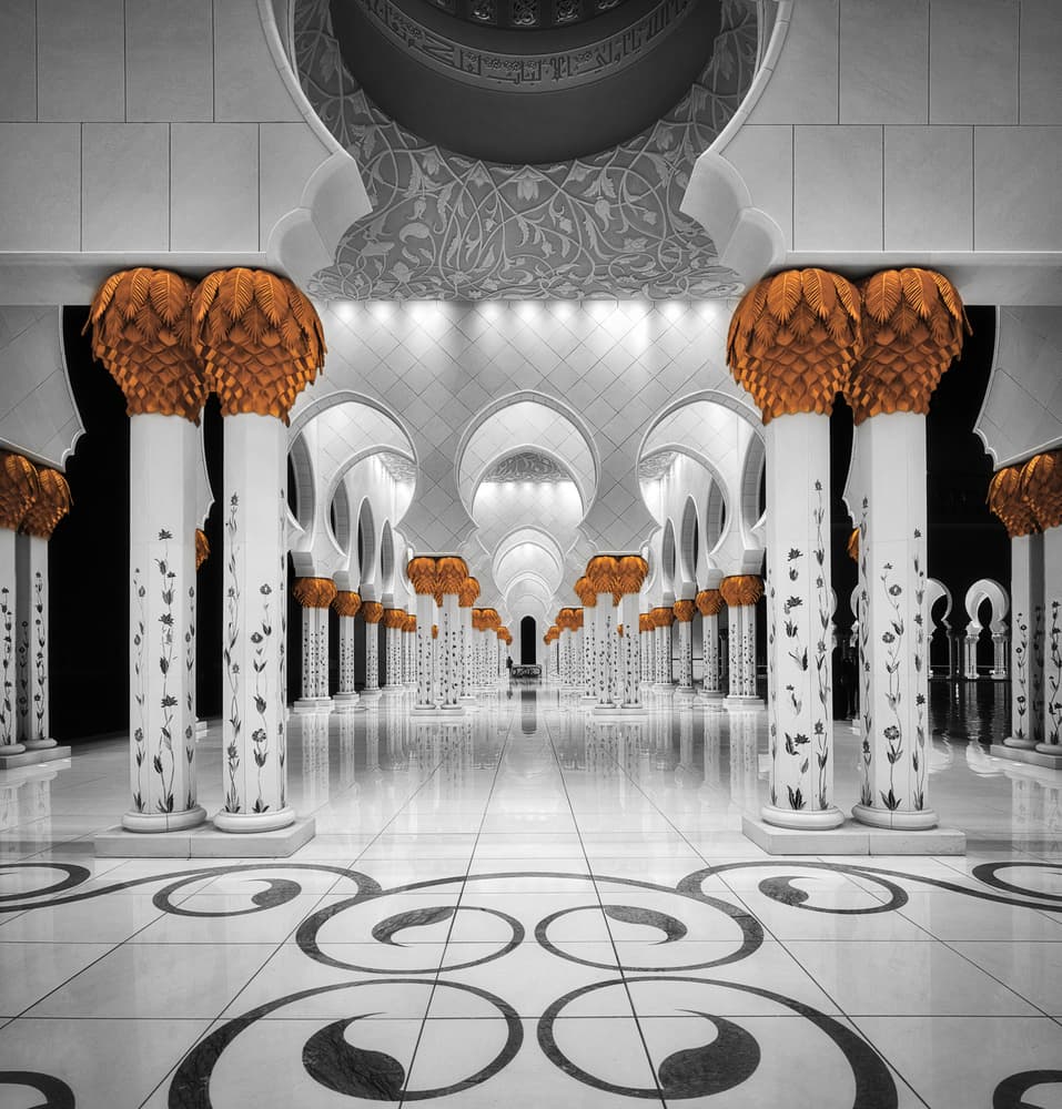 Golden Column Grandeur by Massimo Cuomo — canvas wall art