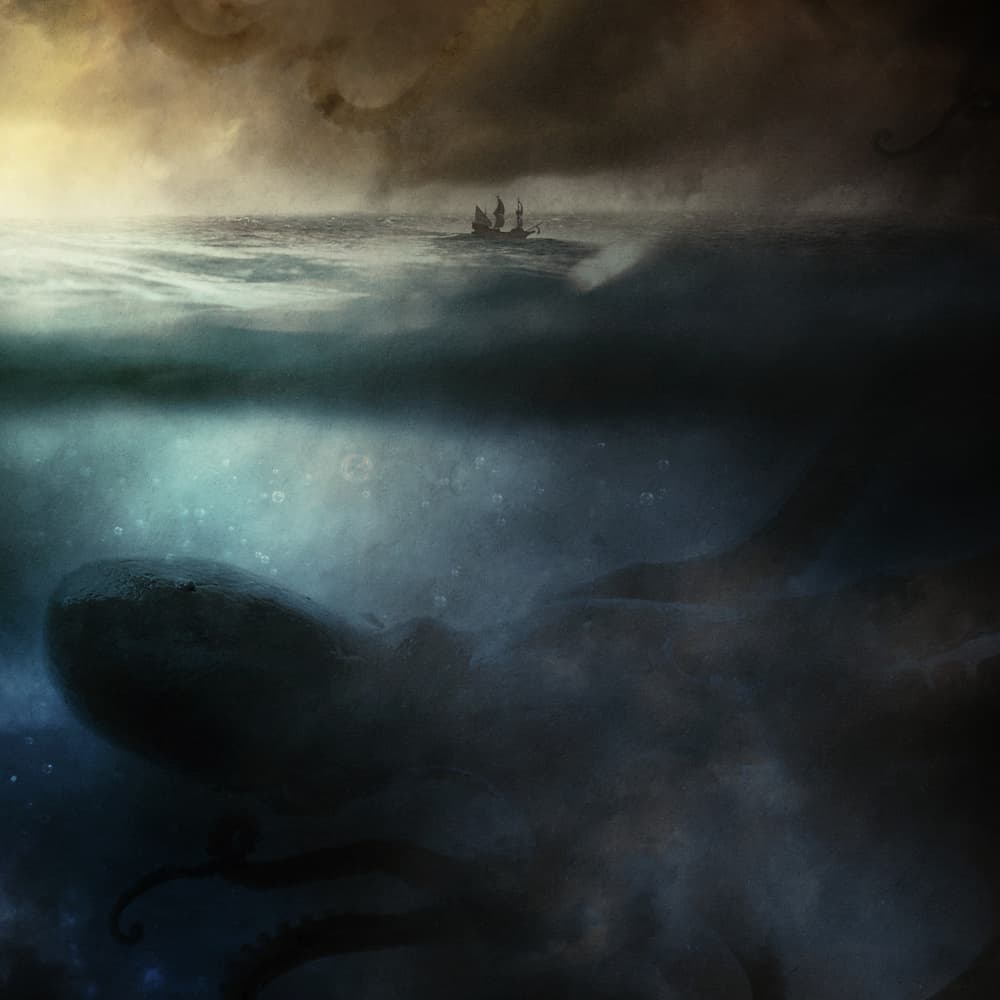 Kraken of the Deep by Sebastien DEL GROSSO — canvas wall art
