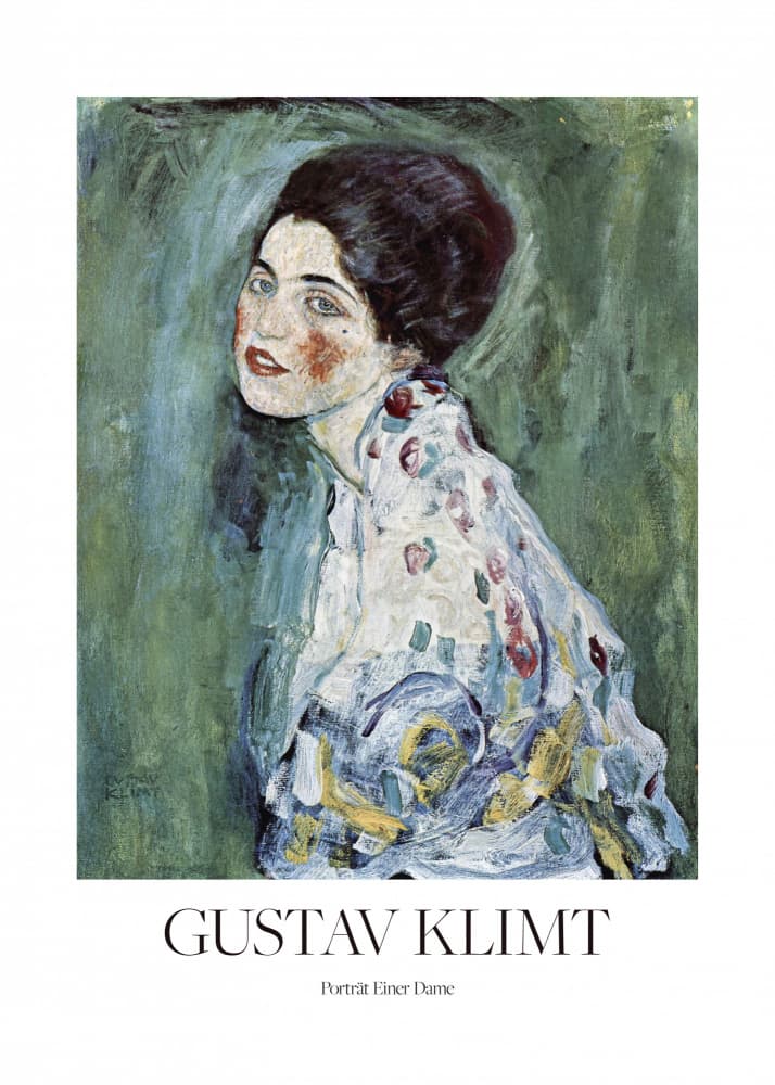 Porträt Einer Dame (1916–1917) Poster by Gustav Klimt — canvas wall art