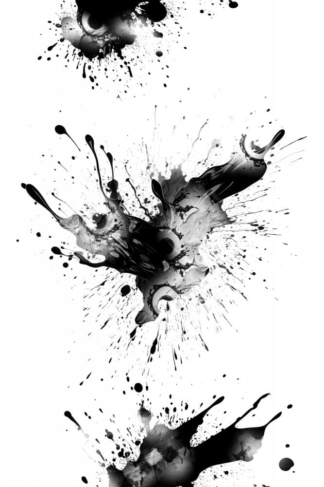 Dynamic Ink Splashes by Rafal Kulik — canvas wall art