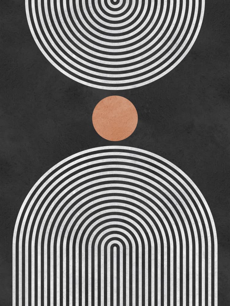 Terracotta Geometric Balance by Vitor Costa — canvas wall art