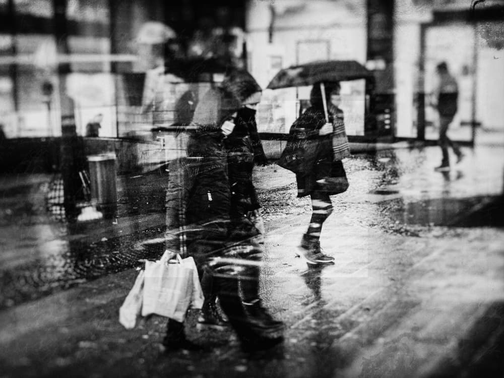 Urban Rain Reflections by Adam Dauria ☂ — canvas wall art