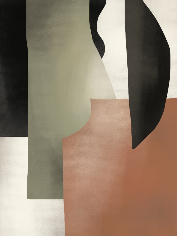 Earthy Abstract Shapes by Little Dean — canvas wall art