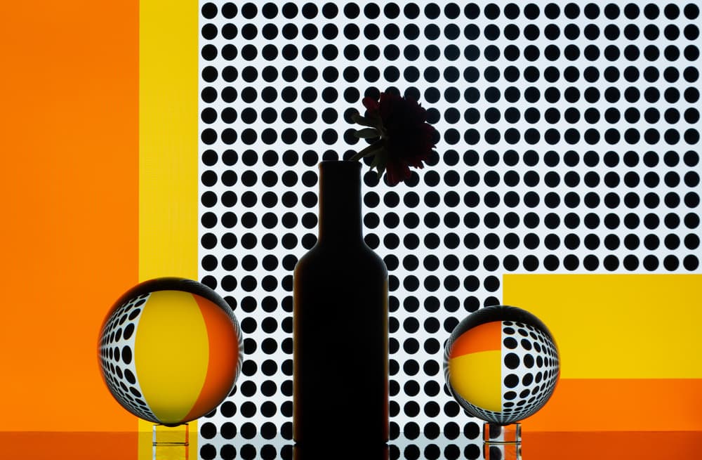 Geometric Polka Dot Still Life by Jacqueline Hammer — canvas wall art