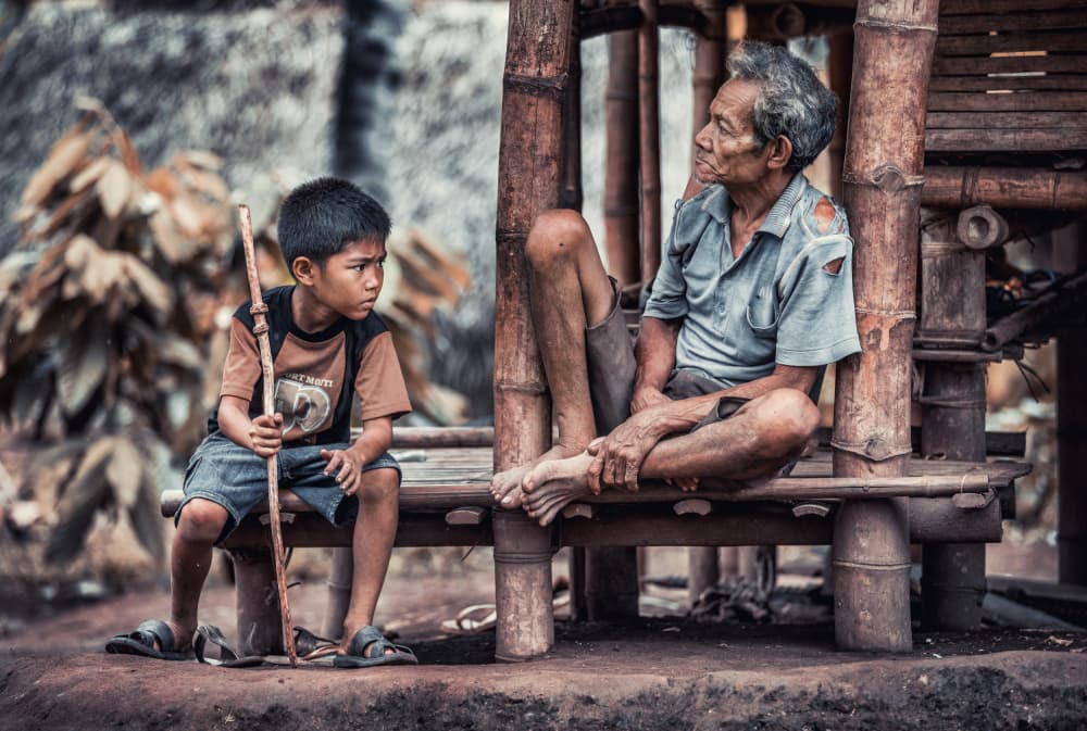 Quiet Village Generations by Milton Louiz — canvas wall art