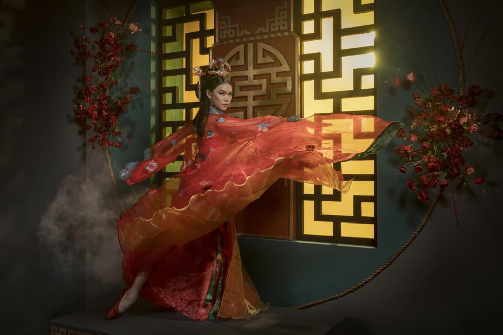 Graceful Asian Dancer by Sita Gramich — canvas wall art