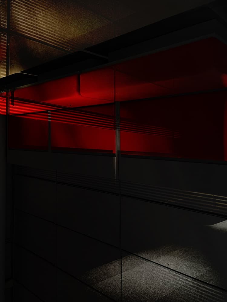 Red Interior Lines by Heike Wolters-Wrase — canvas wall art