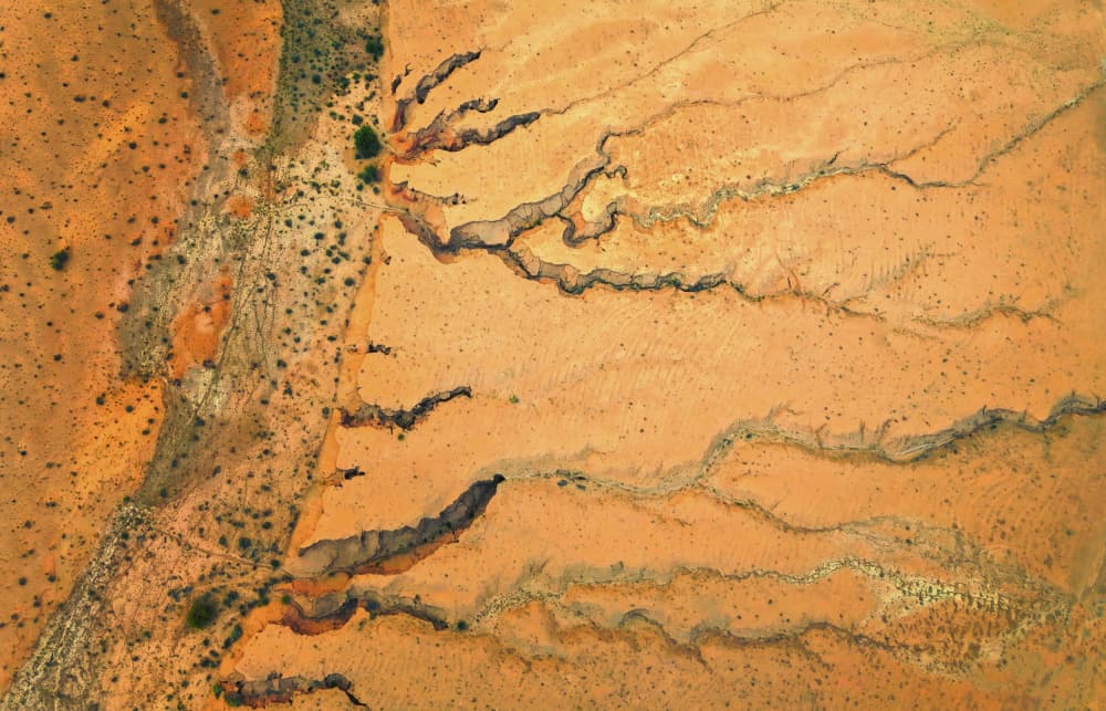 Desert River Patterns by Linda Lu — canvas wall art