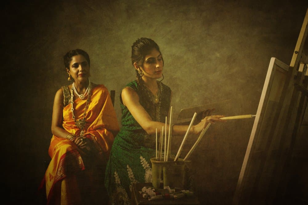 Indian Painter's Muse by Srikanth Gumma — canvas wall art