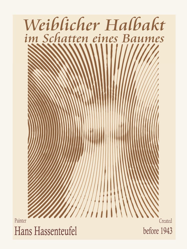 Shadowed Nude Line Art by Doa Project — canvas wall art