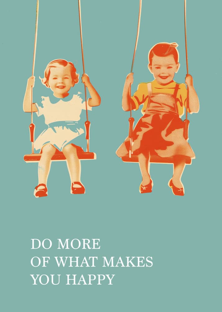 Smiling Girls on Swings by Andreas Magnusson — canvas wall art