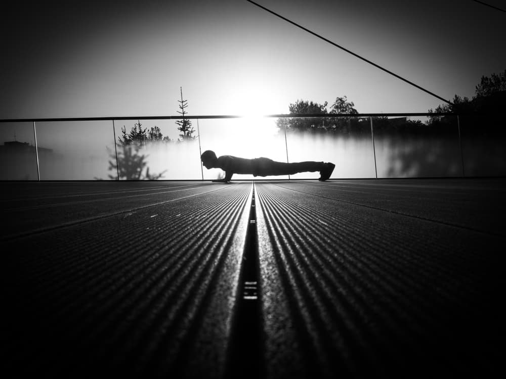 Focused Strength Silhouette by Mirela Momanu — canvas wall art