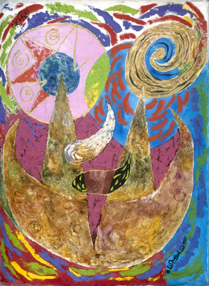 Vibrant Cosmic Vision by Kanat Ibragimov — canvas wall art