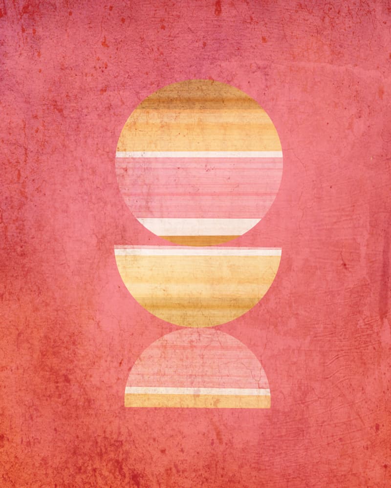 Modern Pink Gold Stack by Sannel Larson — canvas wall art