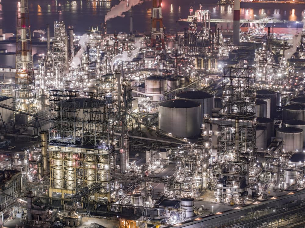 Industrial Night Glow by Kobayashi Tetsurou — canvas wall art