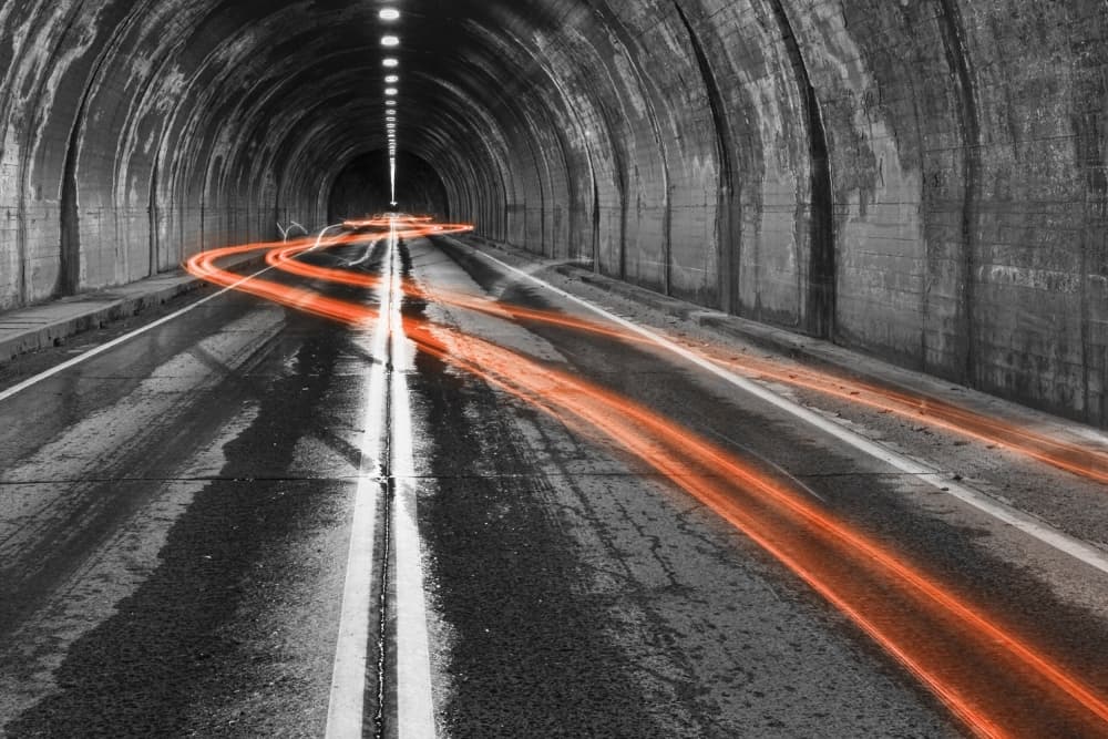 Motion Through Tunnel by Jerry Berry — canvas wall art