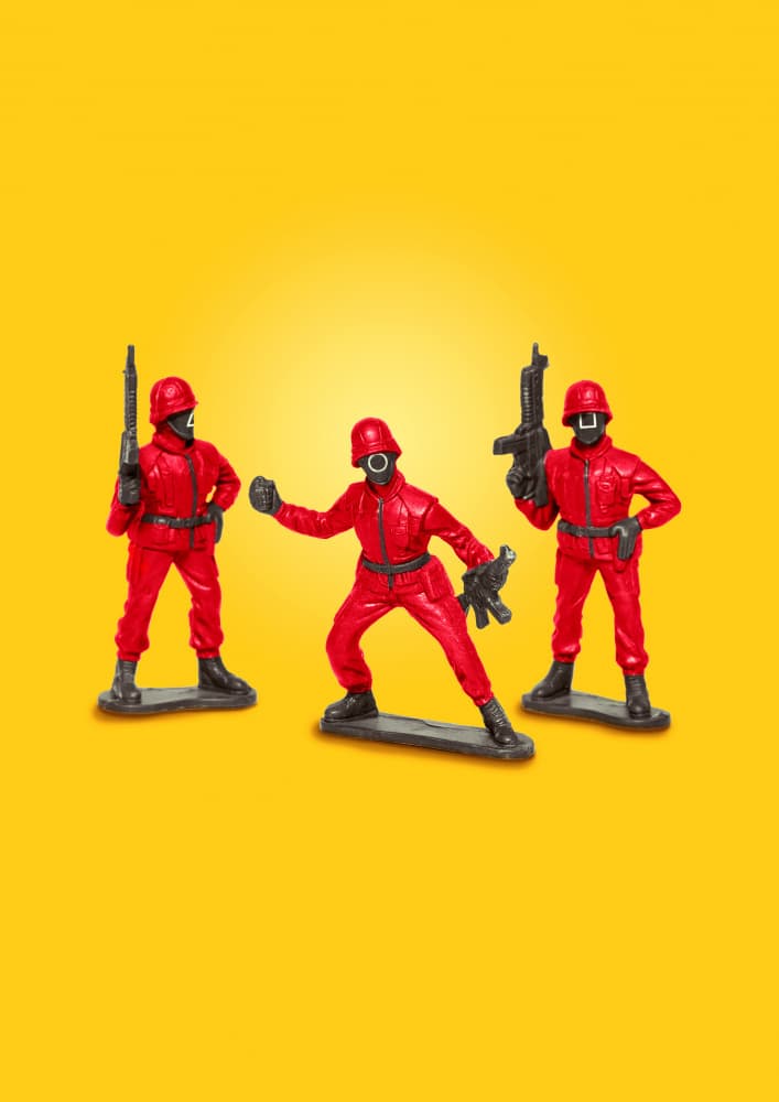 Masked Toy Soldiers by Artem Pozdniakov — canvas wall art