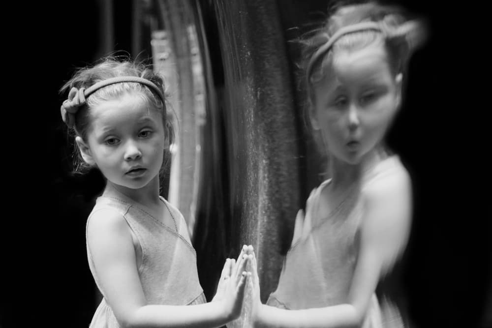 Young Dancer's Reflection by Robin Wechsler — canvas wall art