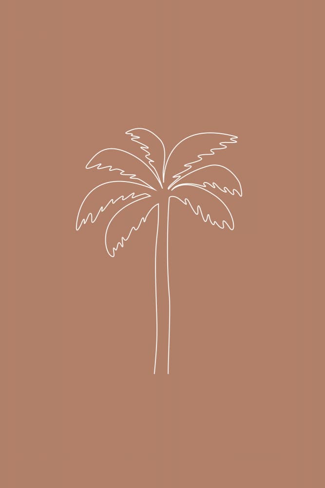 Tropical Palm Outline by Karen Menzenbach — canvas wall art