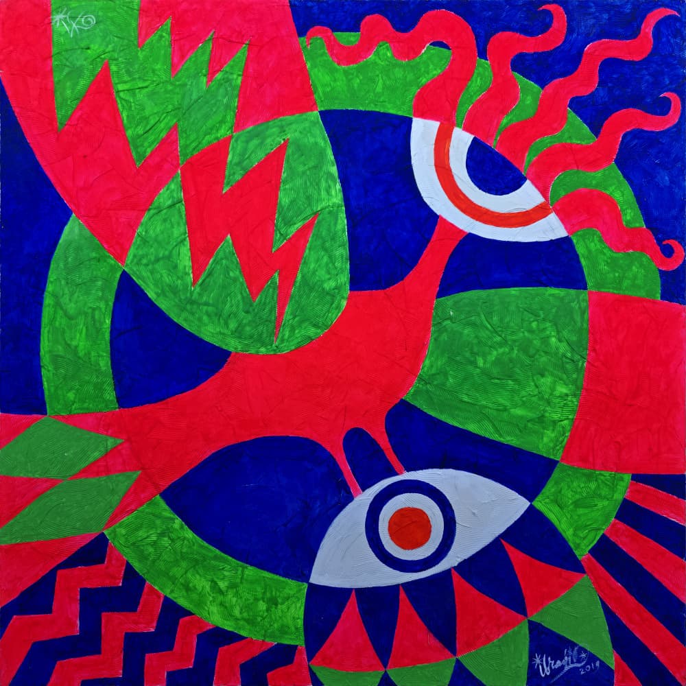 Vibrant Geometric Bird