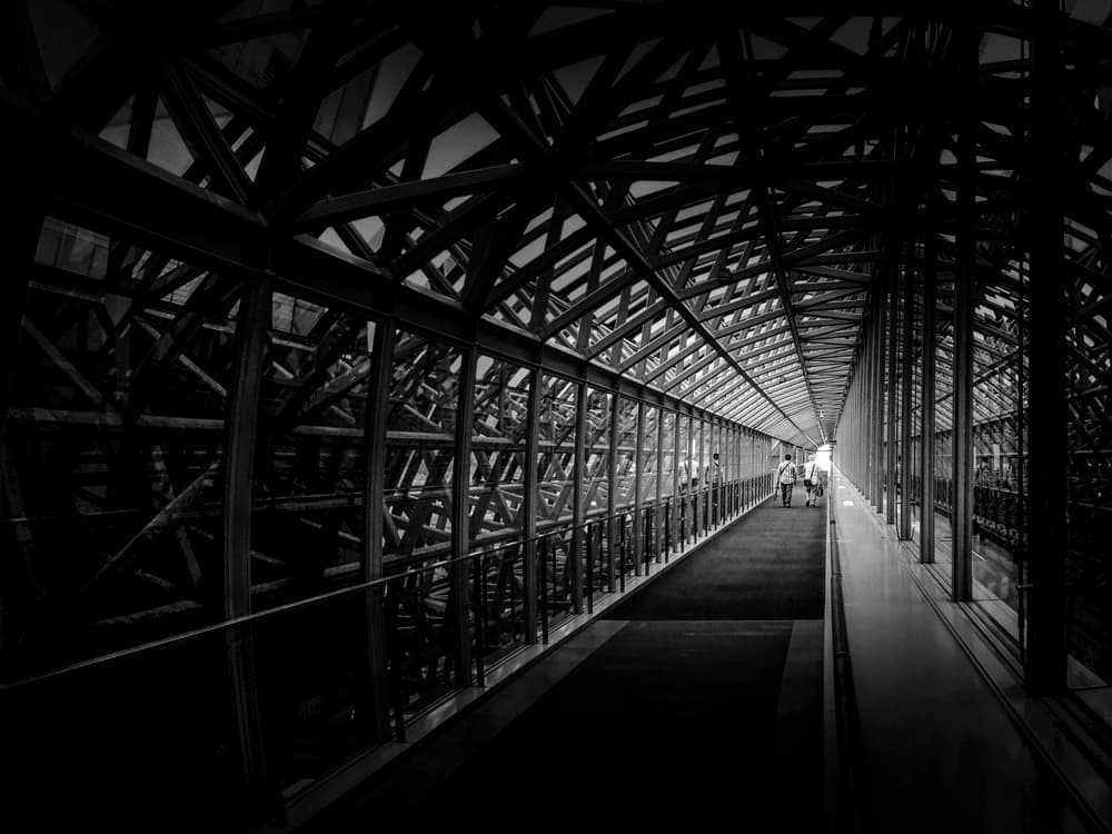 Urban Walkway Perspective by Eiji Yamamoto — canvas wall art