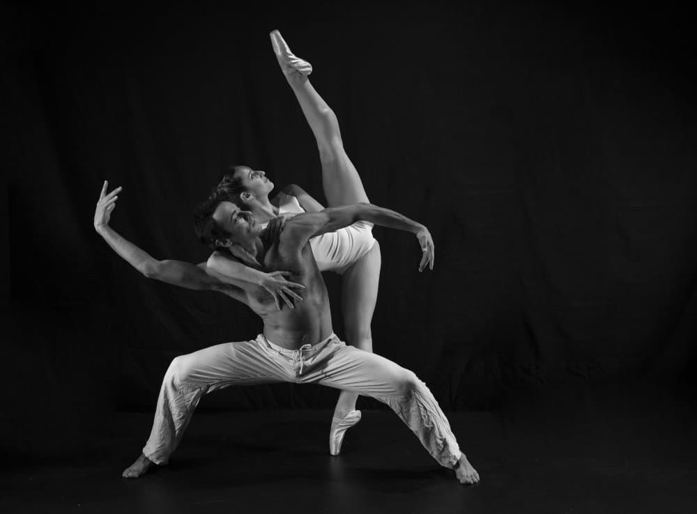 Dramatic Dance Duo by Shlomo Waldmann — canvas wall art