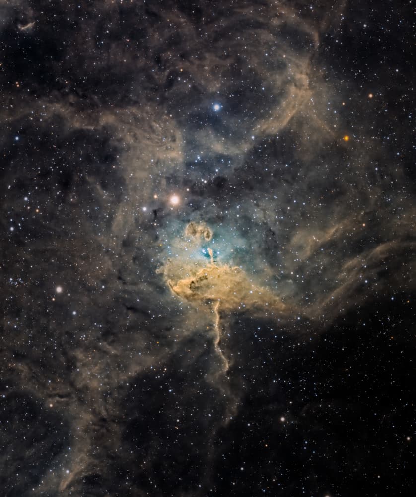 Colorful Space Nebula by Vikas Chander — canvas wall art